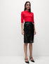 Marks & Spencer "Vinyl Knee Length A-Line Skirt"
